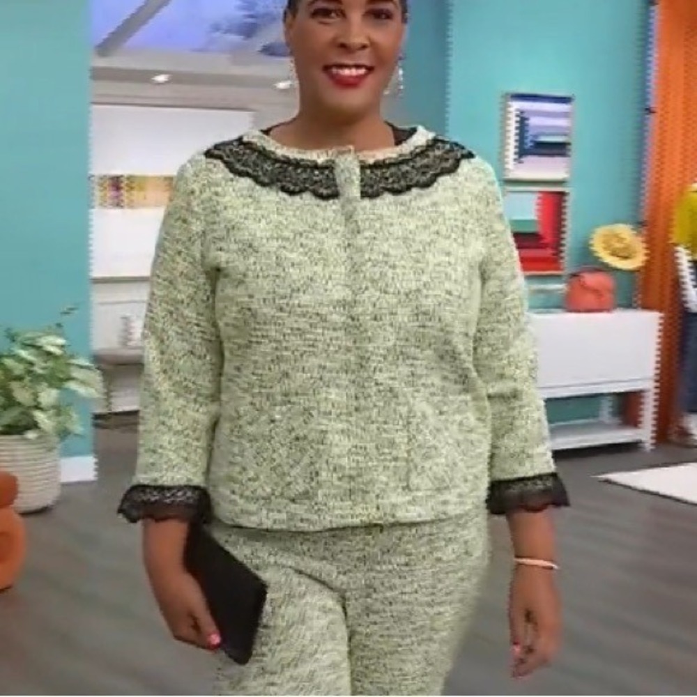 C Wonder by ChristianSiriano Tweed and Lace Jacket - 3X